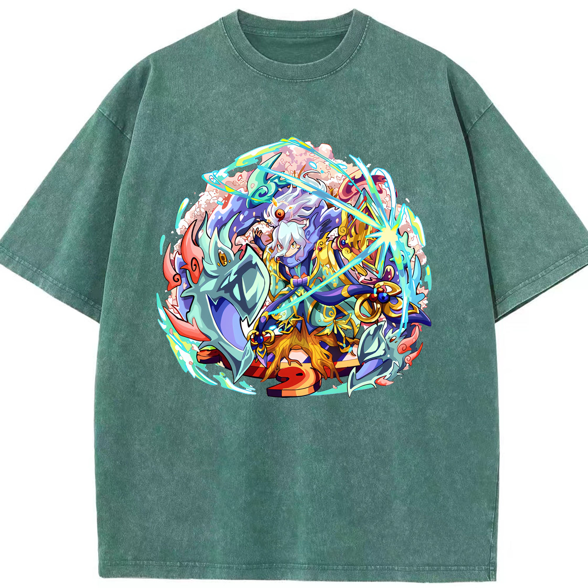 （画像用） 妖怪ウォッチ Yo-kai Watch 綿100% ヴィンテージ風 半袖Tシャツ（フロントプリント）